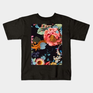 Colorful Flower Pattern V14 Kids T-Shirt